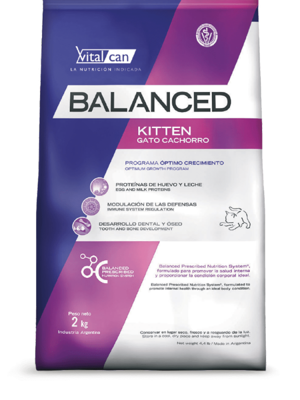Balanced gato envase cachorro