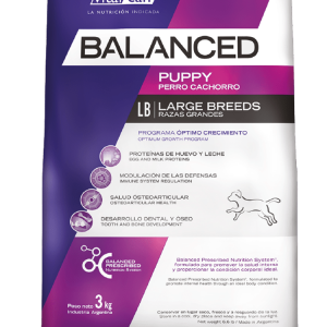 Balanced envase perro cachorro raza grande