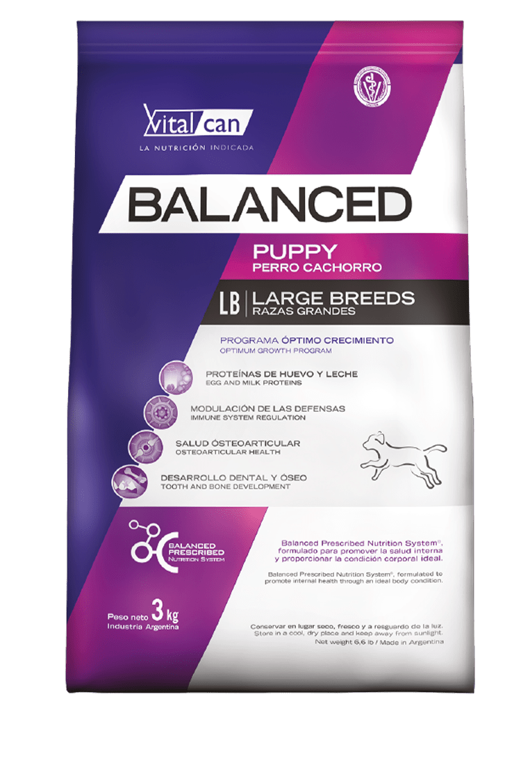 Balanced envase perro cachorro raza grande Balanced envase perro cachorro raza grande