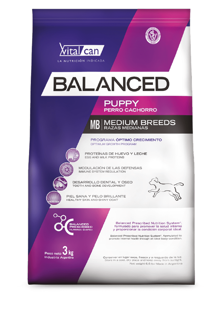 Balanced perro cachorro mediano envase Balanced perro cachorro mediano envase