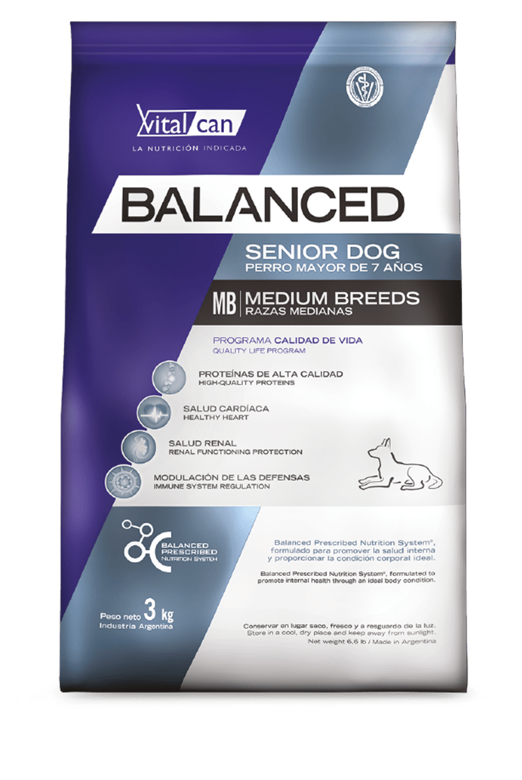 Balanced envase perro senior raza mediana Balanced envase perro senior raza mediana