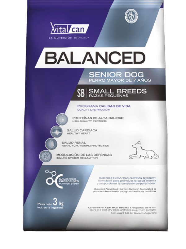 Balanced perro senior raza pequeño