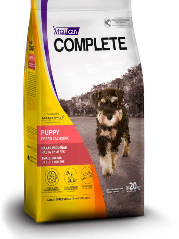 Complete perro cachorro raza pequeña