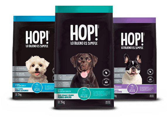 Envase marca hop perro