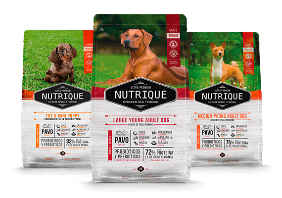 Envase marca nutrique perro