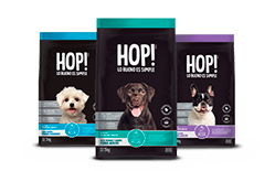 Envase marca Hop perro